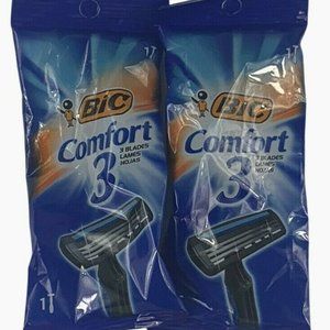 BIC Comfort 3 Disposable Shaver, Men, 2-Count (Pac